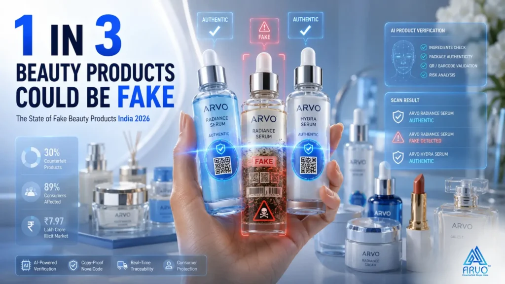Enforcement seizure data map showing counterfeit cosmetics India raids across cities