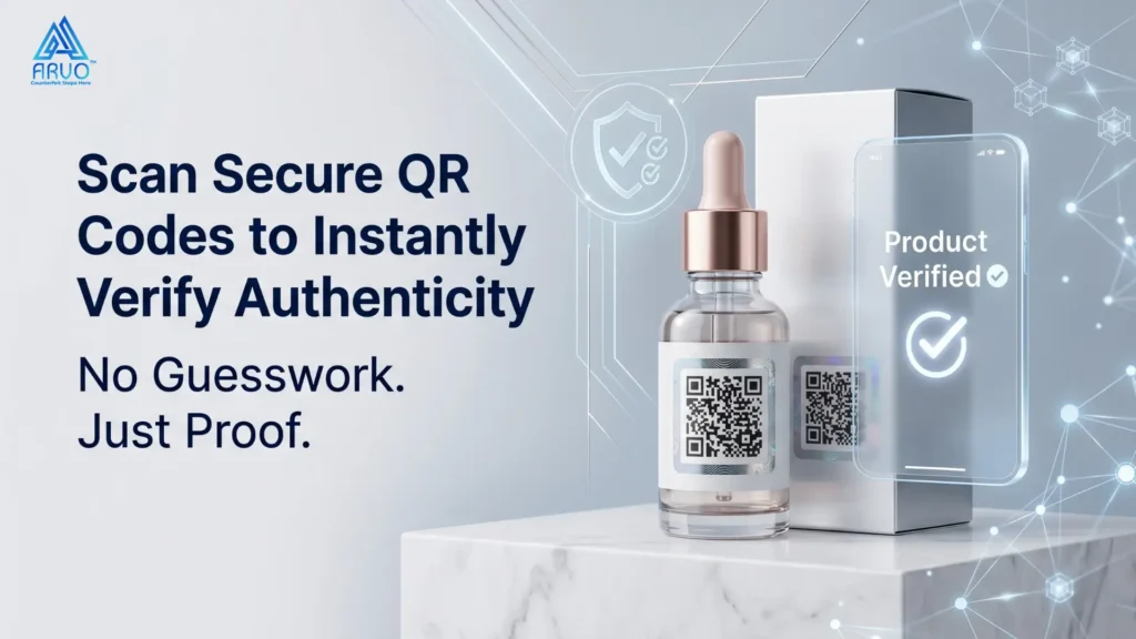 Secure QR codes on Indian beauty product packaging for authenticity verification