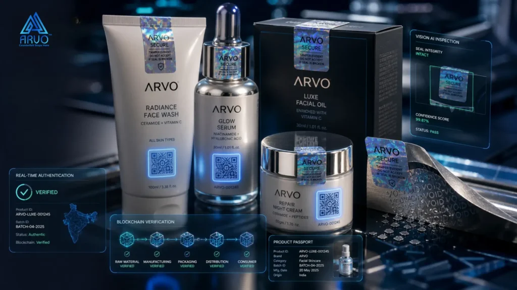Secure QR code for Anti-Counterfeiting Strategies on beauty product packaging for D2C brand anti-counterfeiting India