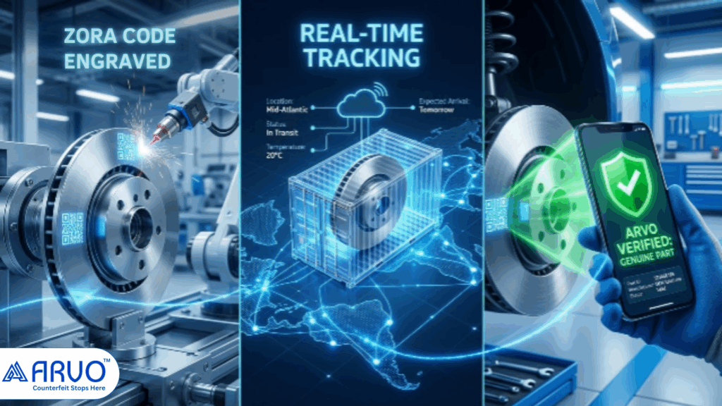 ARVO supply chain visibility technology and digital identity solution to Counterfeit Auto Parts Crisis