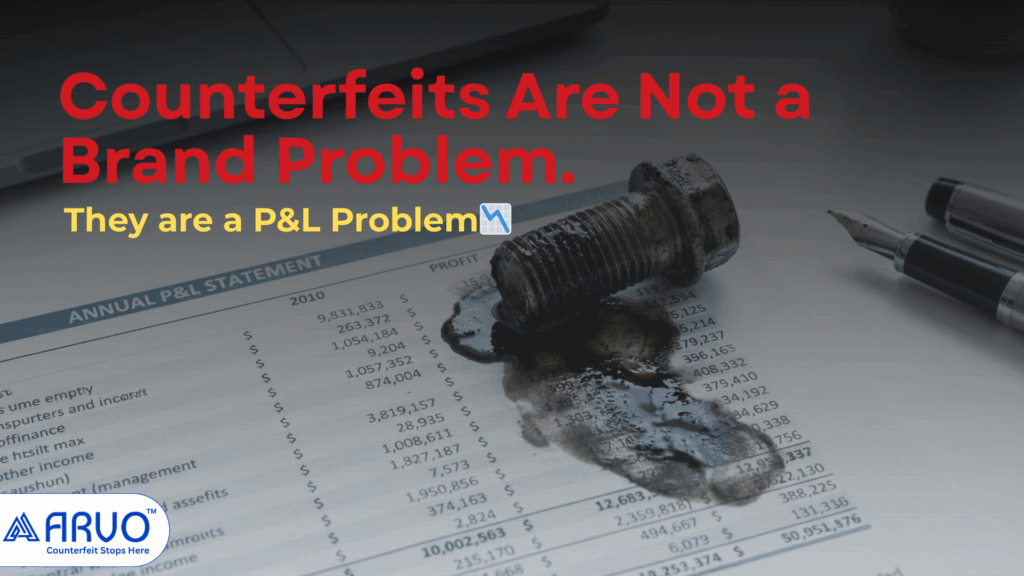 Counterfeit spare parts in the automotive aftermarket leading to revenue leakage, warranty exposure, and recall risk for OEMs.