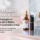 Beauty product protection 2026 showing authenticated cosmetics with QR codes versus counterfeit fake products crisis