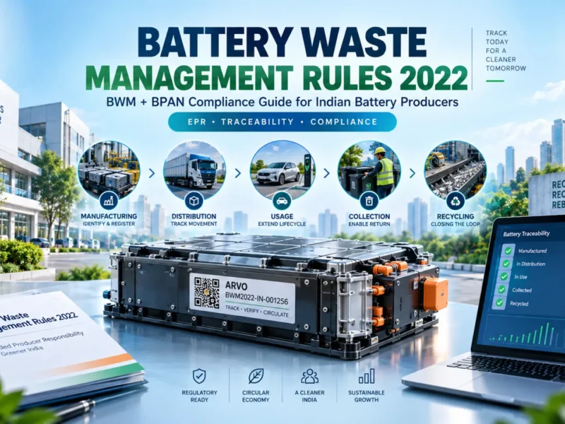 EPR battery India framework showing producer responsibility for collection and recycling targets
