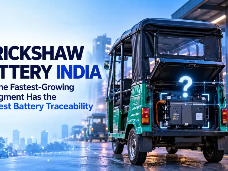 Stat infographic 4.5 lakh registrations, 4.75 lakh unregistered, 30 to 40% of vehicle cost, $3.45 billion by 2032
