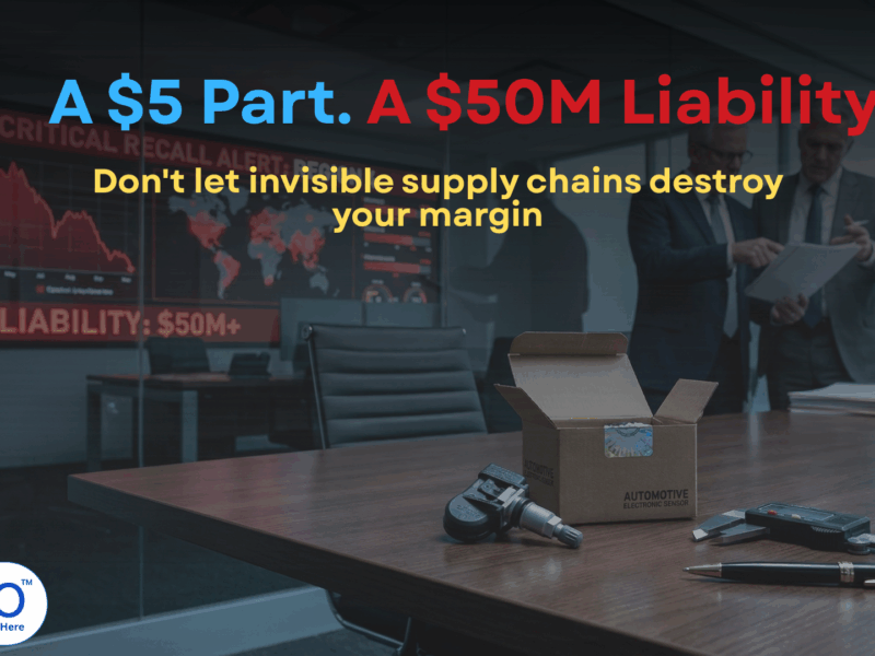 Counterfeit automotive spare part showing aftermarket counterfeit parts causing P&L losses, warranty costs, and automotive recall risk for OEMs.