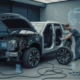 Smart label applied to an automotive part for supply chain tracking