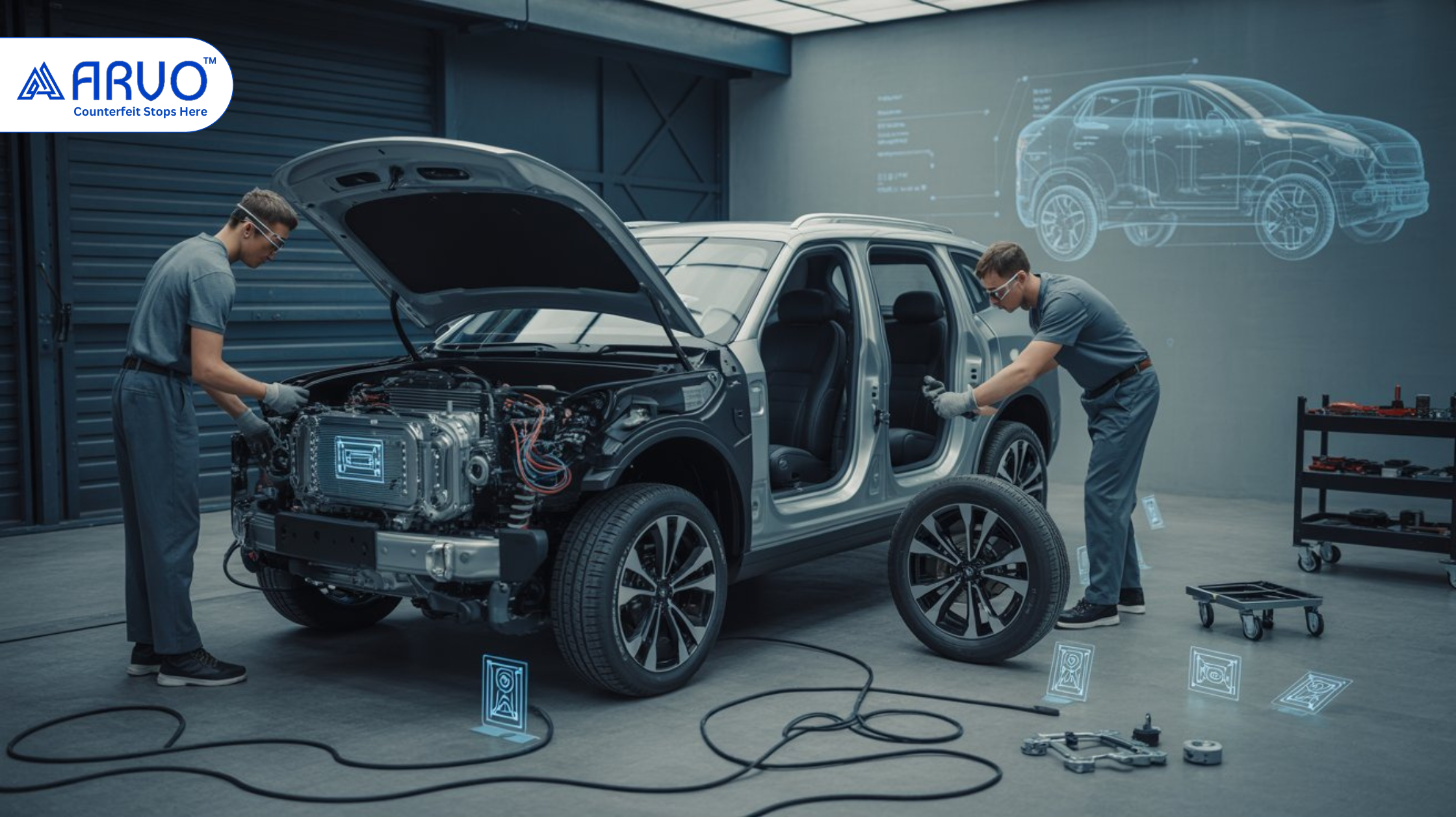 Smart label applied to an automotive part for supply chain tracking - ARVO Smart label applied to an automotive part for supply chain tracking