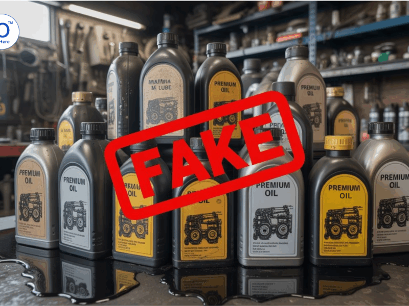 Damaging effects of counterfeit engine oil on internal engine parts.